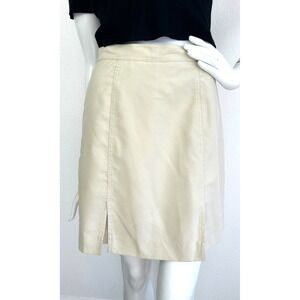 IZOD Golf Skirt Skort Pockets Side Zipper Khaki 4 EUC